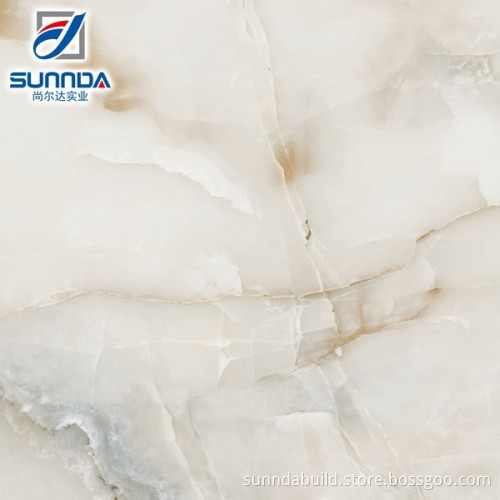 White Copy Marble Glazed Polished Porcelain Tile for Outdoor
